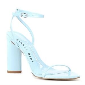 Gianni Bini Kenzie Patent Ankle Strap Strappy Block Heels